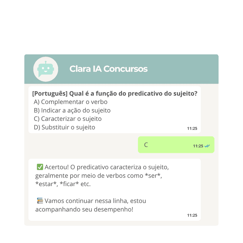 Exemplo de conversa com a Clara IA sobre questão de português